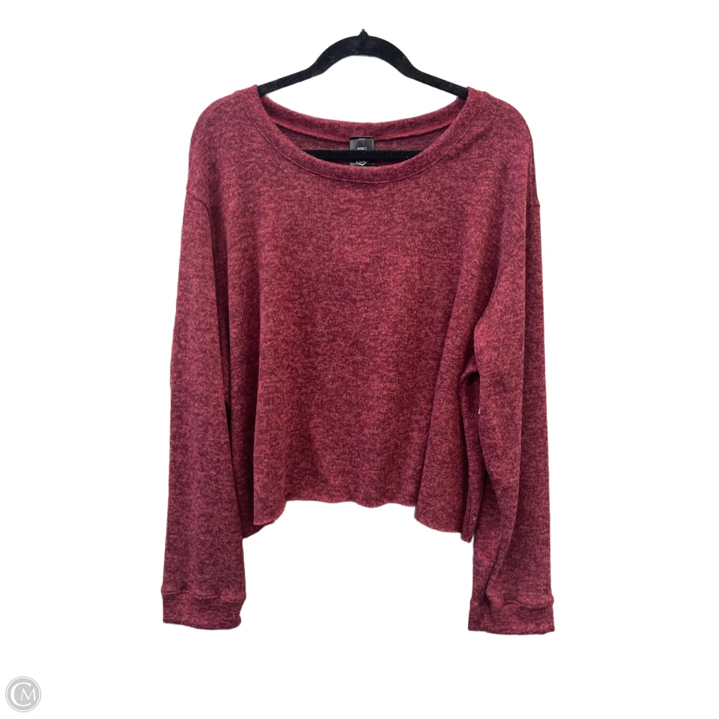 Top Long Sleeve By Agnes & Dora In Maroon, Size: 3x