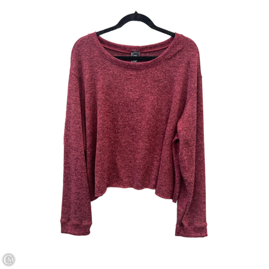 Top Long Sleeve By Agnes & Dora In Maroon, Size: 3x