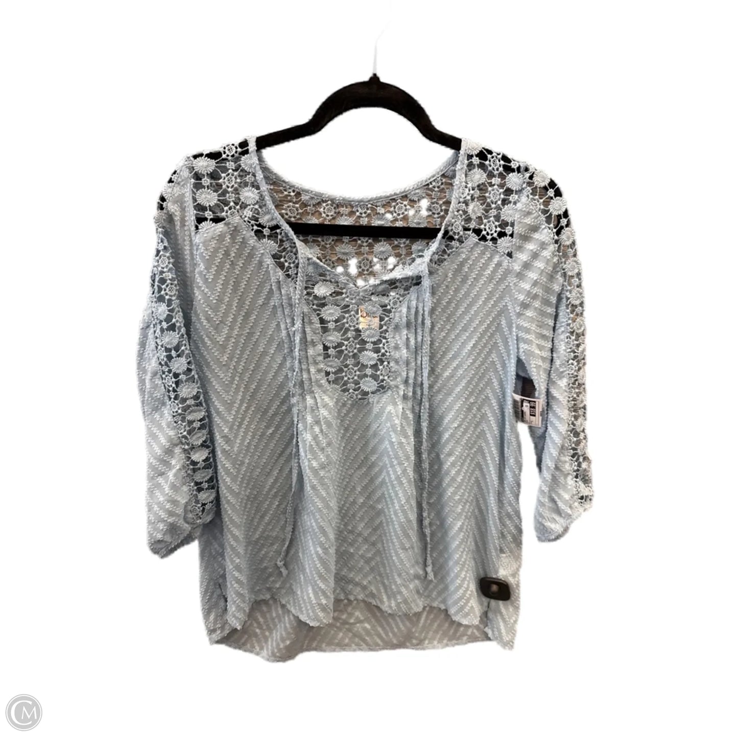 Top 3/4 Sleeve By Bila In Blue, Size: S