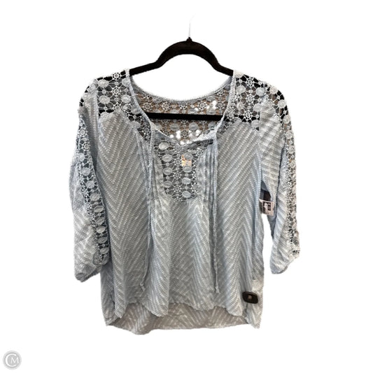 Top 3/4 Sleeve By Bila In Blue, Size: S