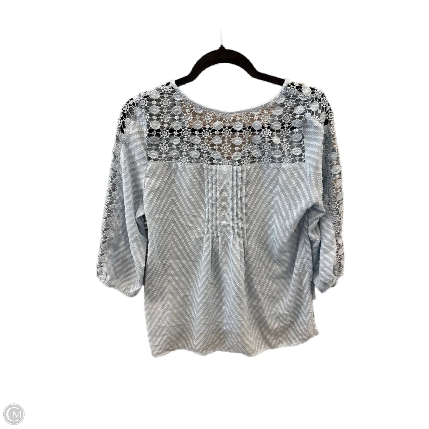 Top 3/4 Sleeve By Bila In Blue, Size: S