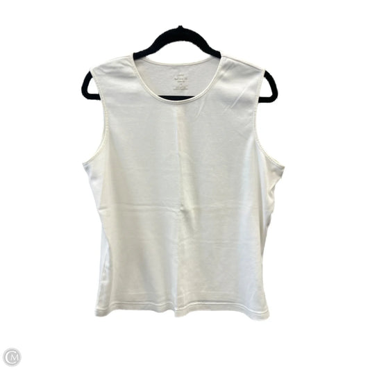 Top Sleeveless By Cj Banks In White, Size: 2
