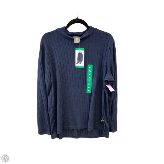 Top Long Sleeve By Matty M In Blue, Size: Xl