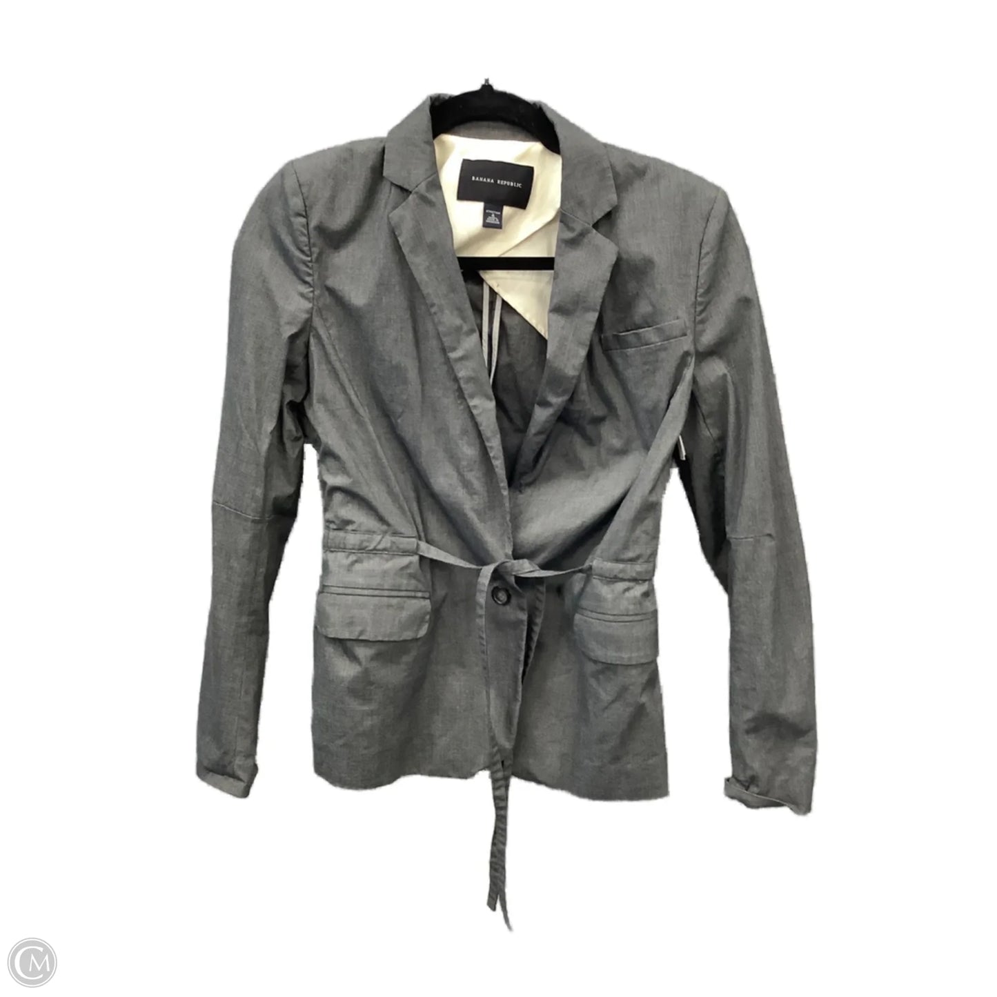 Blazer By Banana Republic In Grey, Size: S