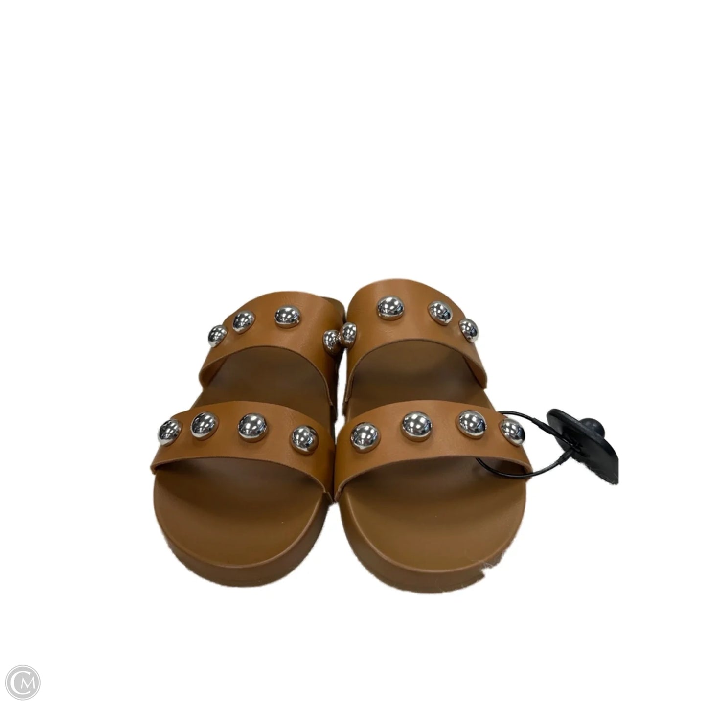 Sandals Flats By Clothes Mentor In Tan, Size: 9.5