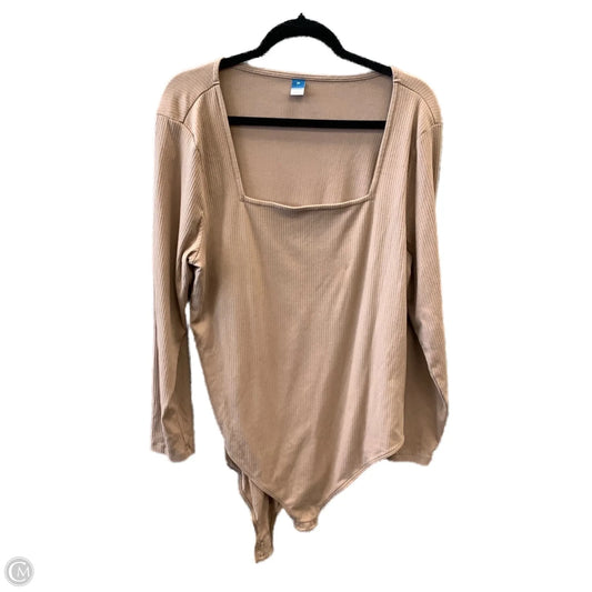 Top Long Sleeve By Old Navy In Brown, Size: 3x
