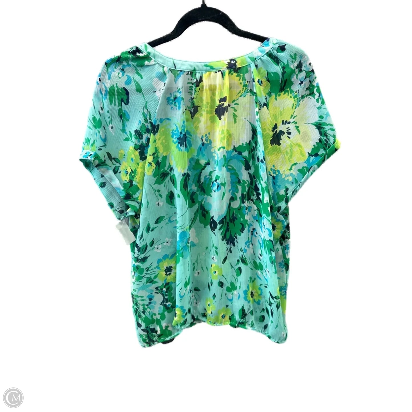 Top Short Sleeve By St Johns Bay In Blue, Size: 1x