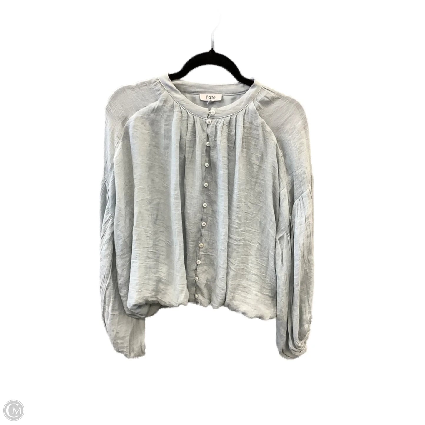 Top Long Sleeve By Fate In Blue, Size: S