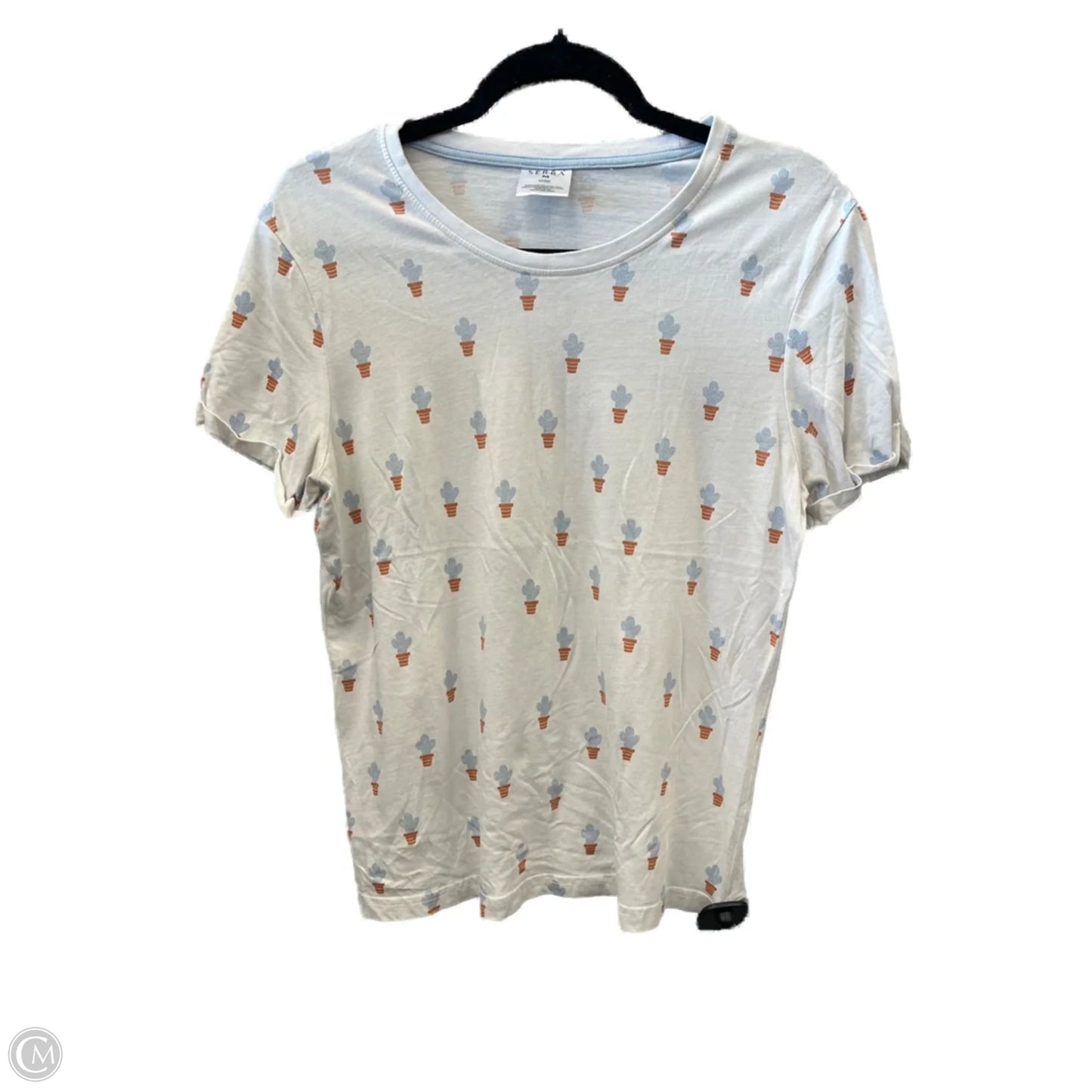 Top Short Sleeve By Serra In White, Size: M