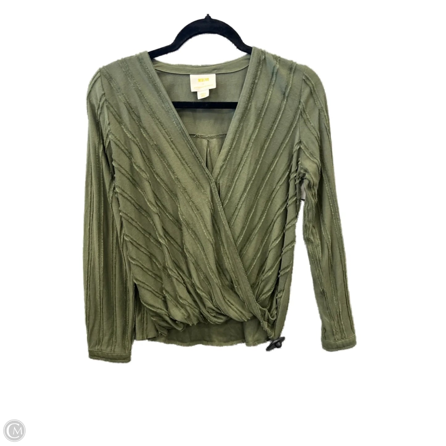 Top Long Sleeve By Maeve In Green, Size: S