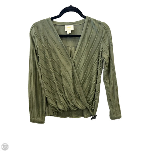 Top Long Sleeve By Maeve In Green, Size: S