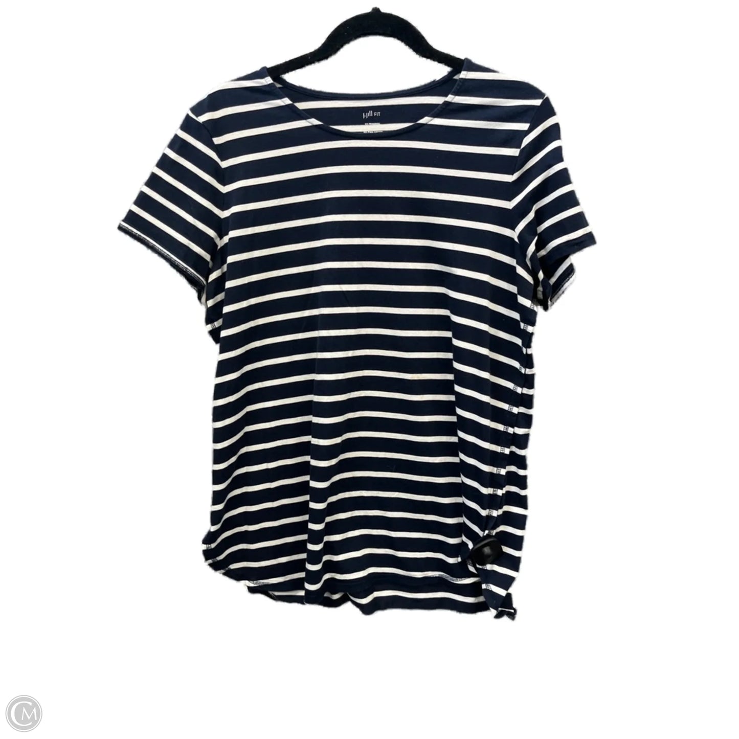 Top Short Sleeve By J. Jill In Striped Pattern, Size: M