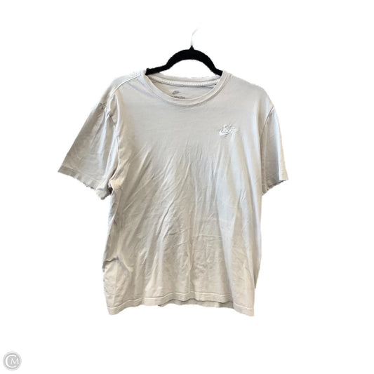 Athletic Top Short Sleeve By Nike In Tan, Size: L