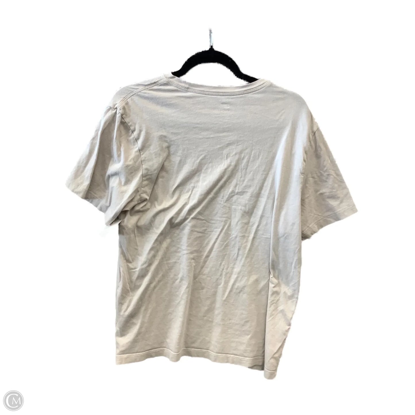 Athletic Top Short Sleeve By Nike In Tan, Size: L