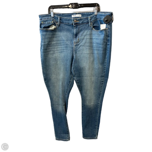 Jeans Skinny By Levis In Blue Denim, Size: 20