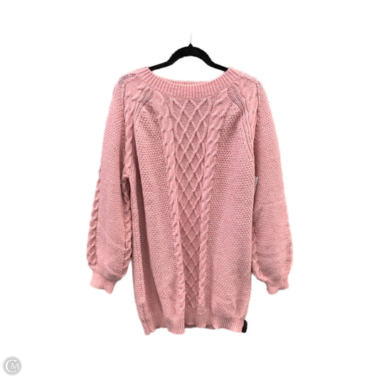 Dress Sweater By Shein In Pink, Size: L