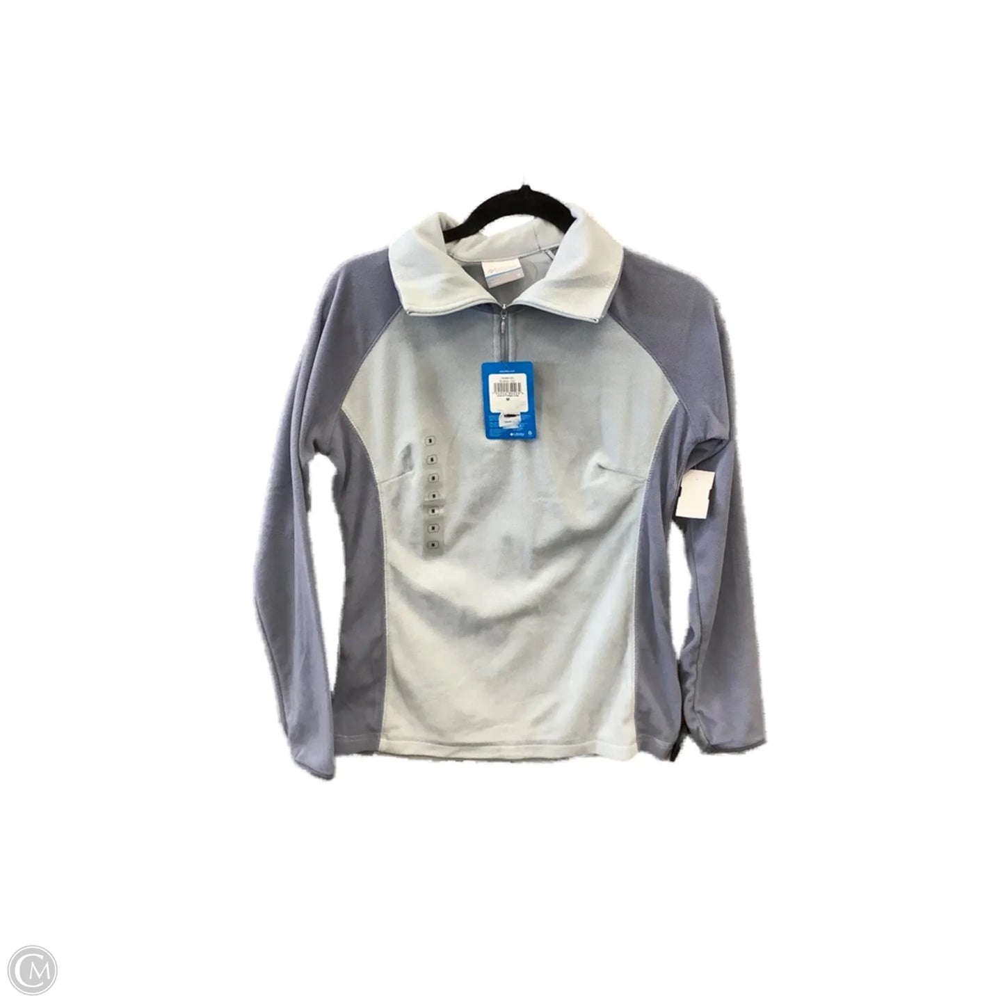 Athletic Top Long Sleeve Collar By Columbia In Blue, Size: M