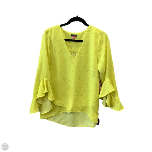 Top Long Sleeve By Vince Camuto In Yellow, Size: M