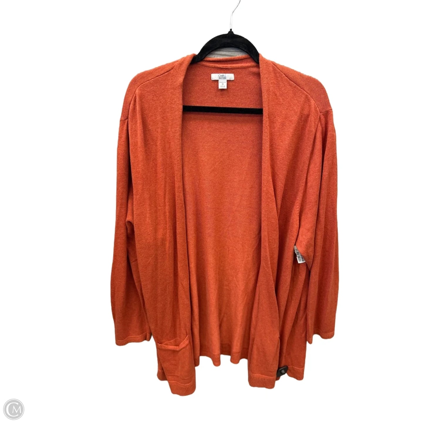 Cardigan By Croft And Barrow In Orange, Size: 3x