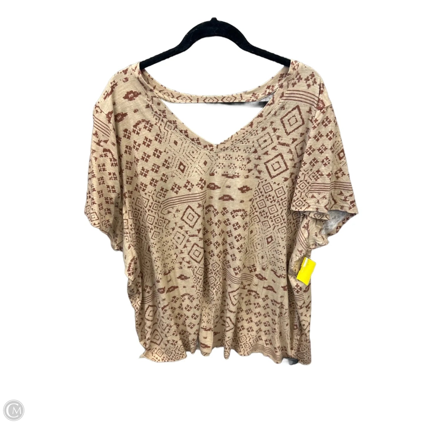 Top Short Sleeve By Sonoma In Brown, Size: 3x
