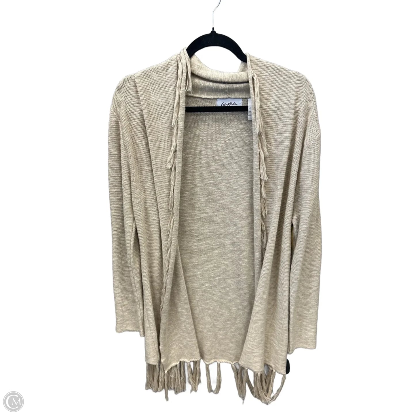 Cardigan By Clothes Mentor In Beige, Size: L