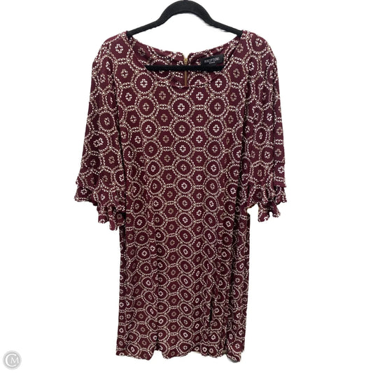 Dress Casual Midi By Perceptions In Maroon, Size: 3x