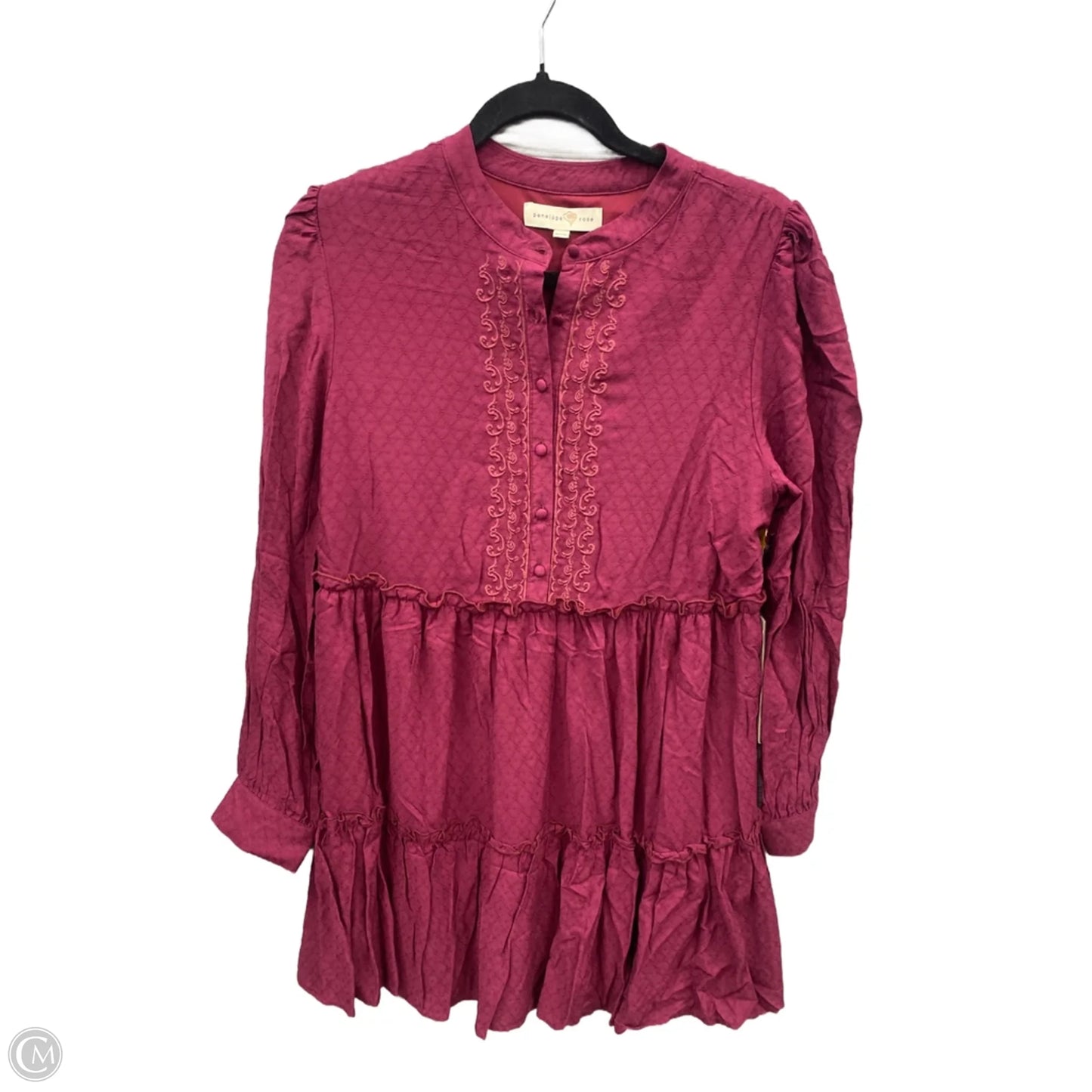 Dress Casual Short By Penelope Rose In Maroon, Size: M
