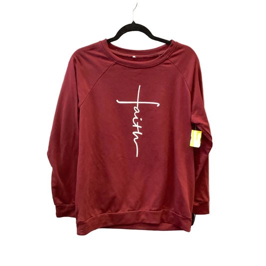 Top Long Sleeve By Clothes Mentor In Maroon, Size: L