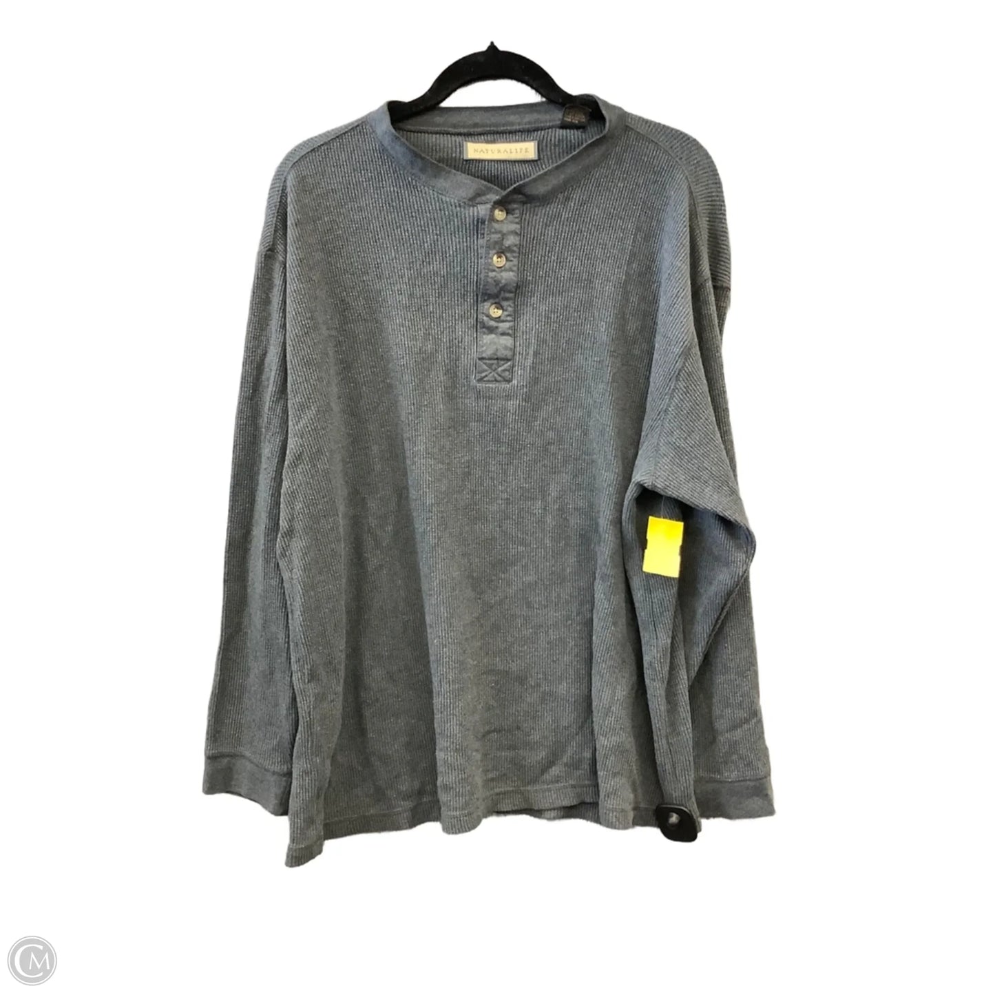Top Long Sleeve By Natural Life In Grey, Size: L