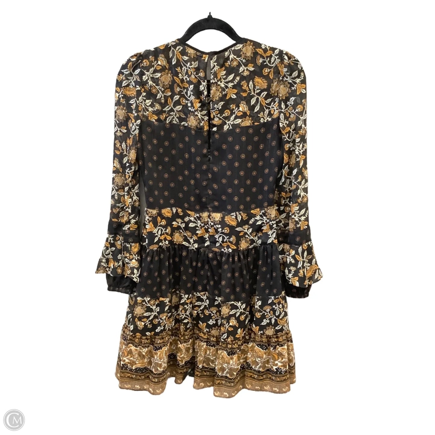 Dress Casual Midi By Michael By Michael Kors In Black & Brown, Size: S