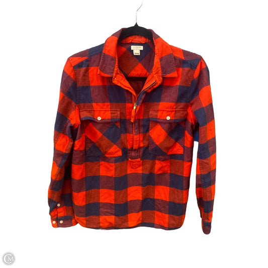 Top Long Sleeve By J. Crew In Blue & Red, Size: S