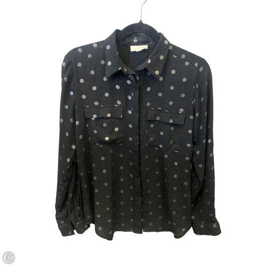 Top Long Sleeve By Loft In Black, Size: S