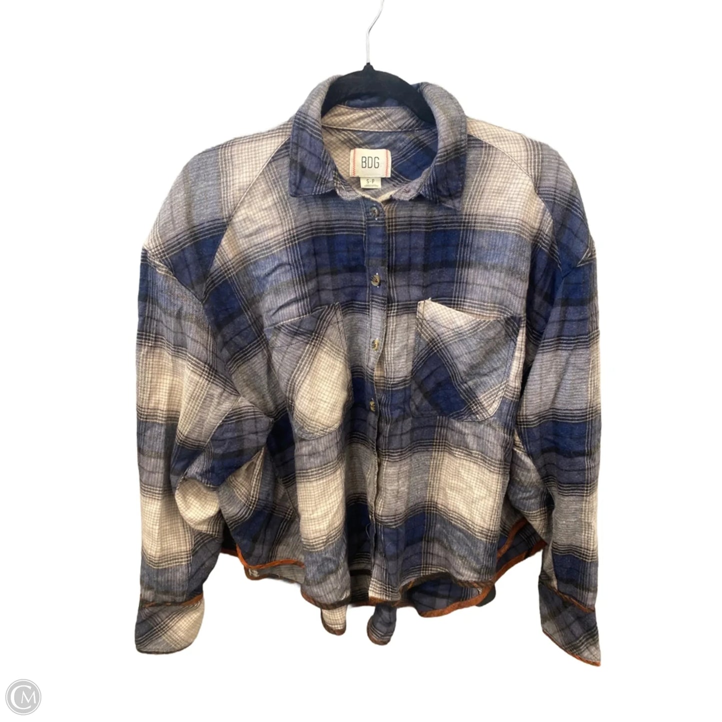 Top Long Sleeve By Bdg In Blue, Size: Sp