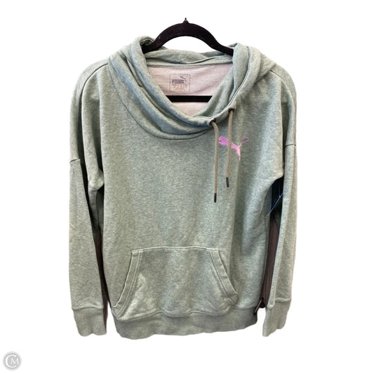 Athletic Sweatshirt Hoodie By Puma In Green, Size: Sp