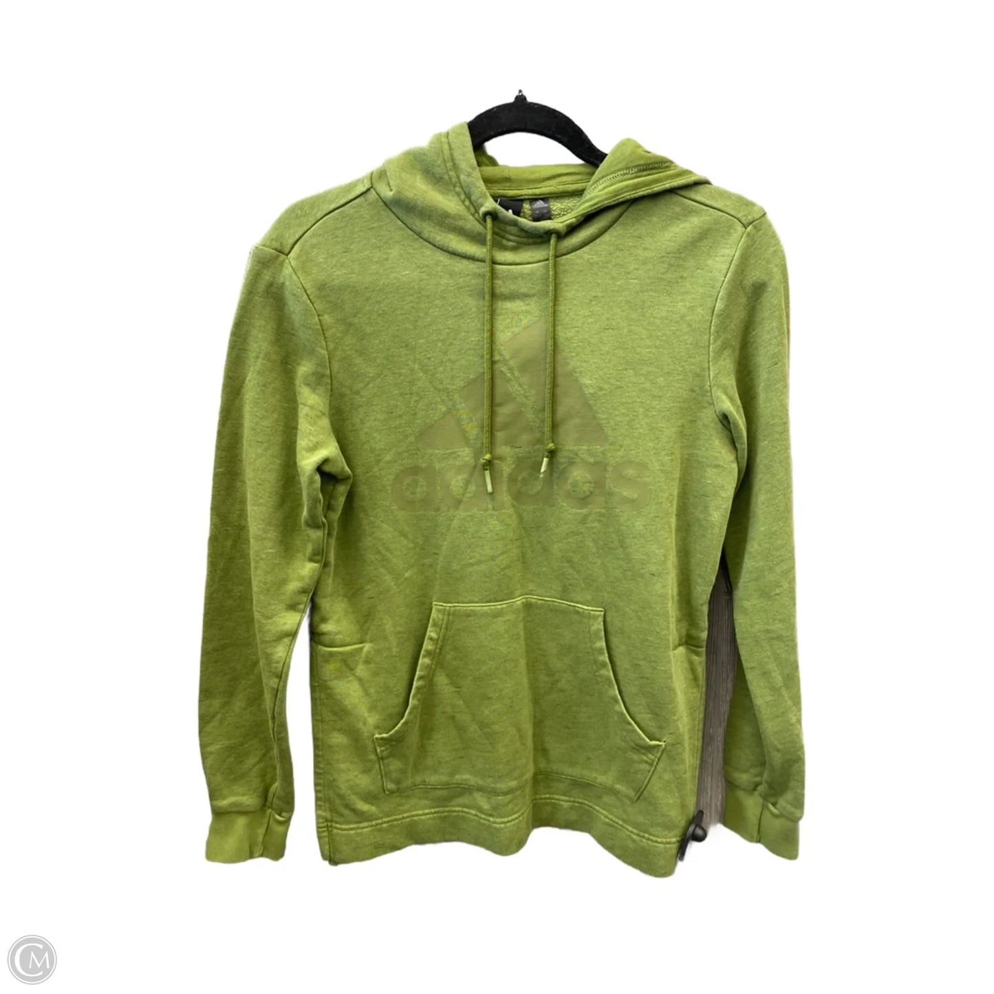 Athletic Sweatshirt Hoodie By Adidas In Green, Size: Xs