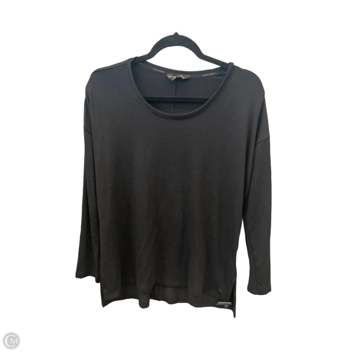 Top Long Sleeve By Banana Republic In Black, Size: S