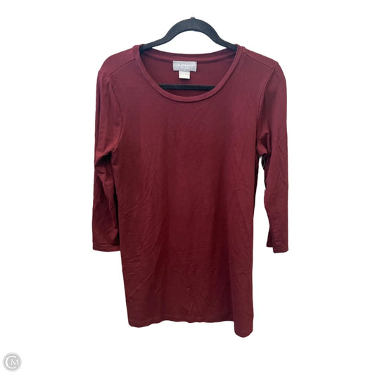 Top Long Sleeve By Liz Claiborne In Maroon, Size: S