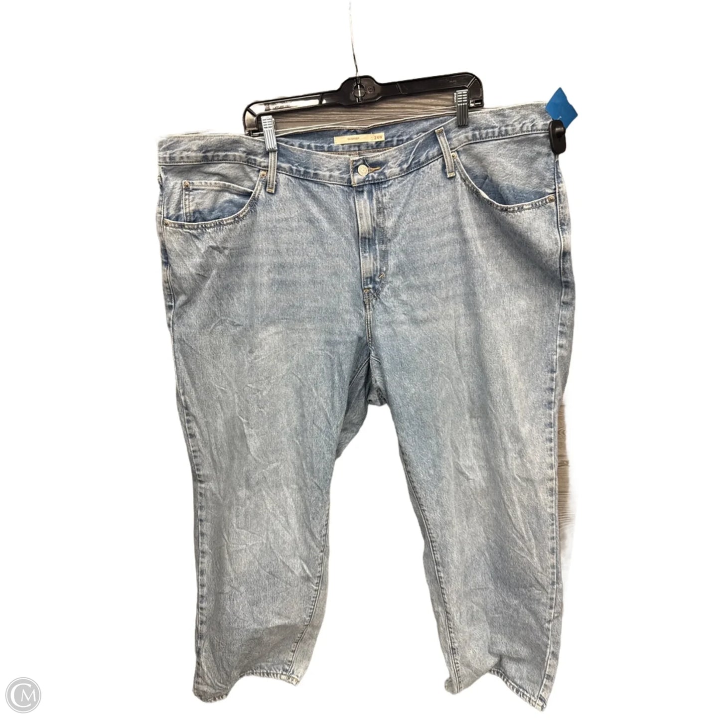 Jeans Wide Leg By Levis In Blue Denim, Size: 24