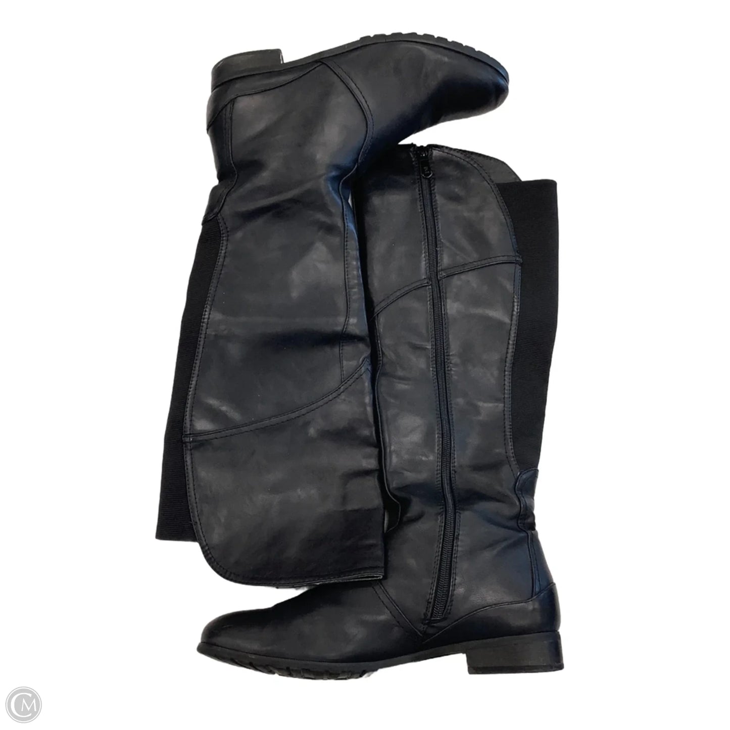 Boots Knee Flats By French Blue In Black, Size: 10.5