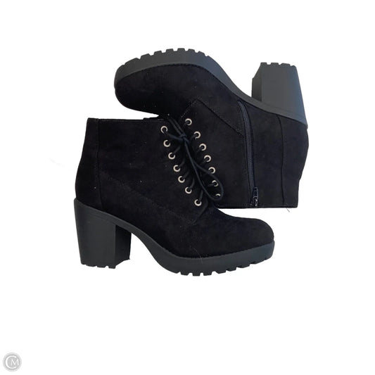 Boots Ankle Heels By Clothes Mentor In Black, Size: 11