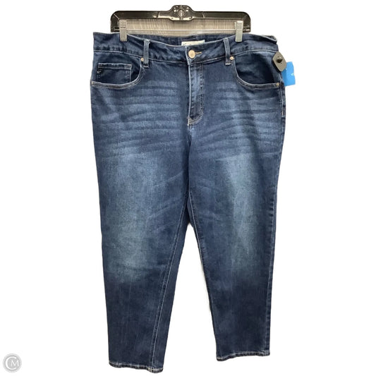 Jeans Cropped By Maurices In Blue Denim, Size: 18