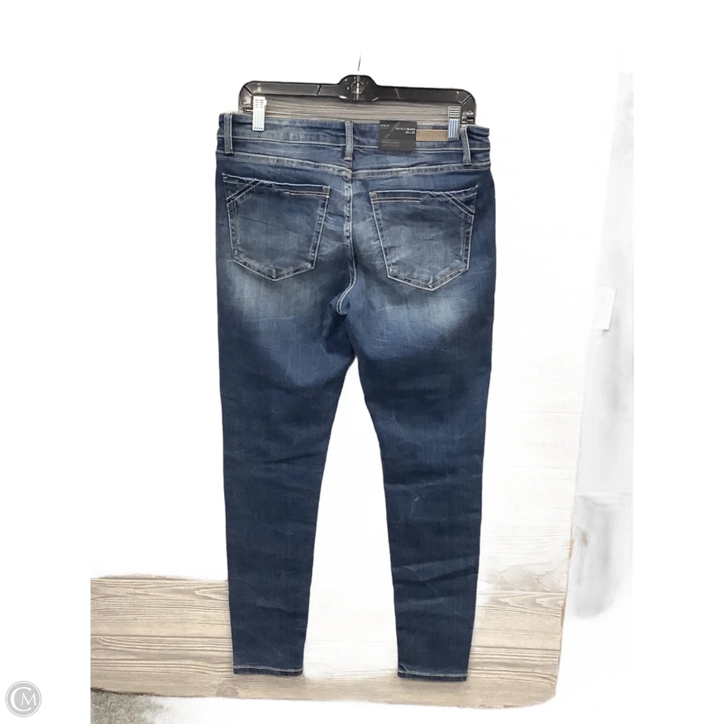 Jeans Skinny By Buckle Black In Blue Denim, Size: 10