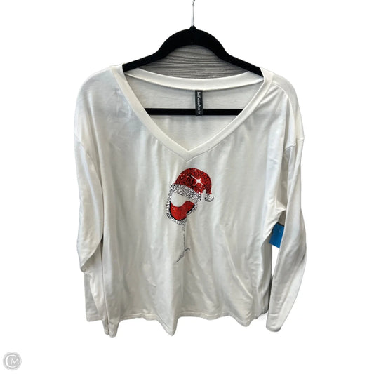 Top Long Sleeve By Clothes Mentor In White, Size: Xl