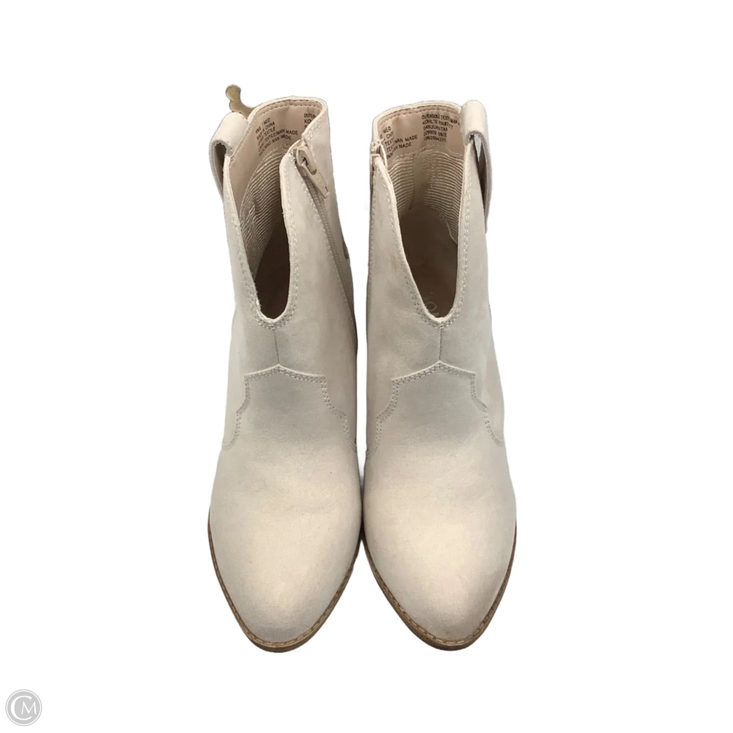 Boots Ankle Heels By Sonoma In White, Size: 7