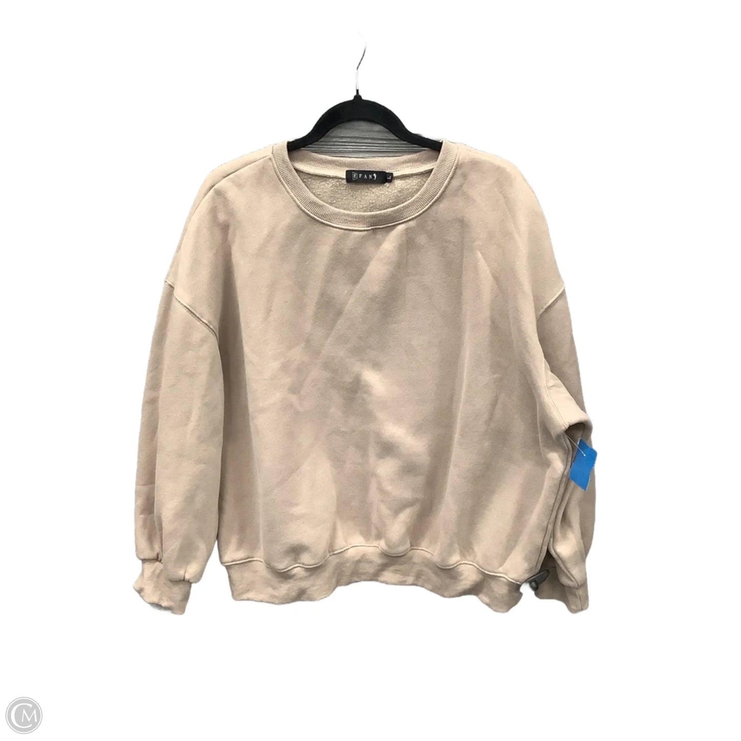 Sweatshirt Crewneck By Clothes Mentor In Beige, Size: L