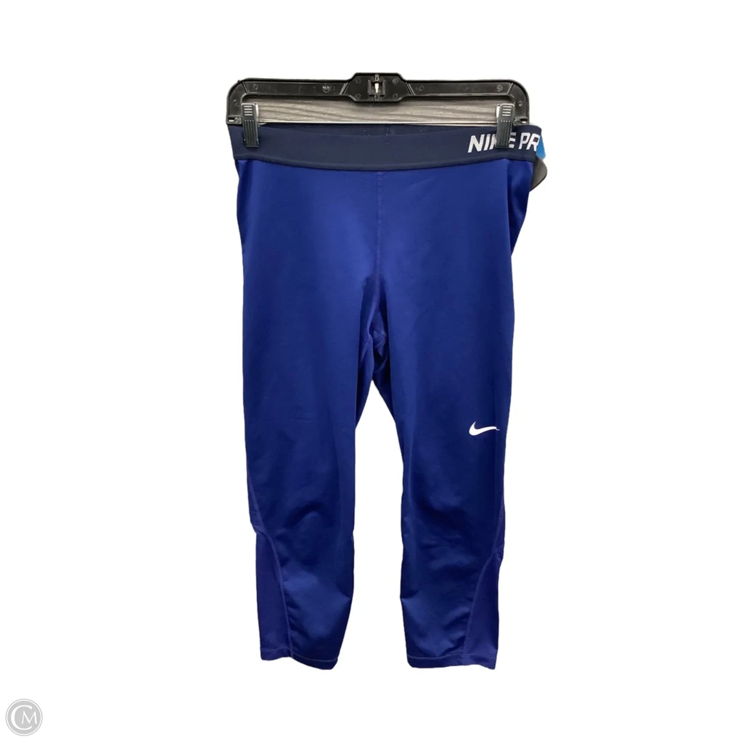 Athletic Leggings By Nike In Blue, Size: L