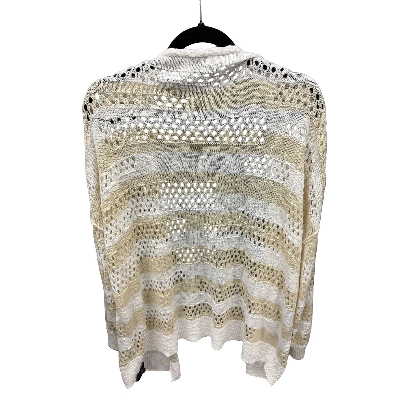 Cardigan By Clothes Mentor In White & Yellow, Size: L
