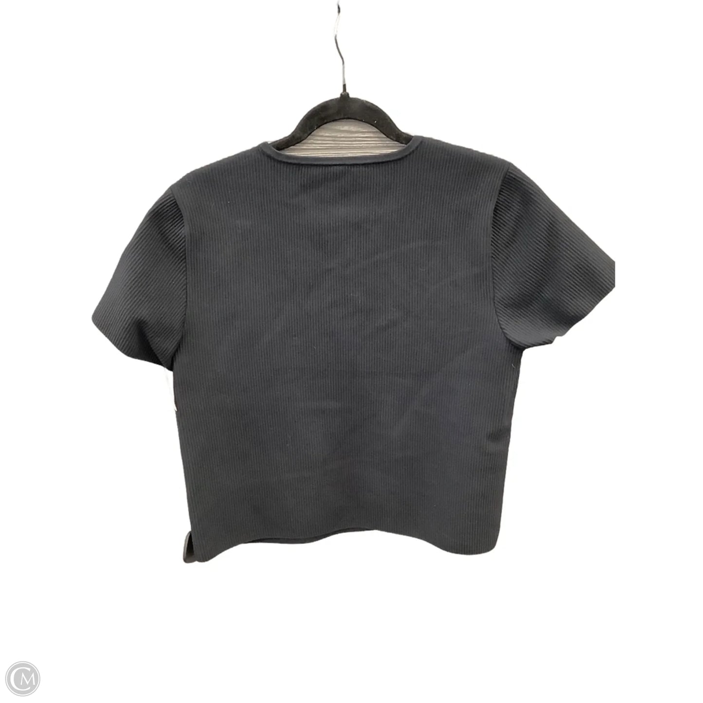 Top Short Sleeve By Stylus In Black, Size: Xxl