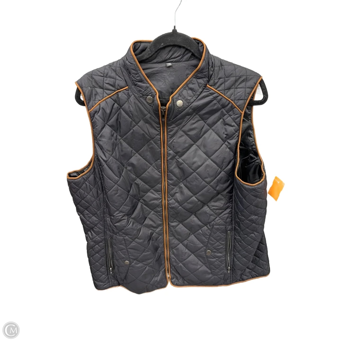Vest Puffer & Quilted By Clothes Mentor In Grey, Size: 2x