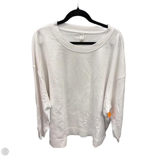Athletic Sweatshirt Crewneck By Lululemon In White, Size: 2x